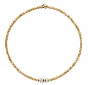 Fope Flex'it Solo 18ct Yellow Gold 0.50ct Diamond Necklace