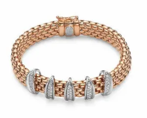 Fope Lavinia 18ct Rose Gold 0.48ct Diamond Bracelet