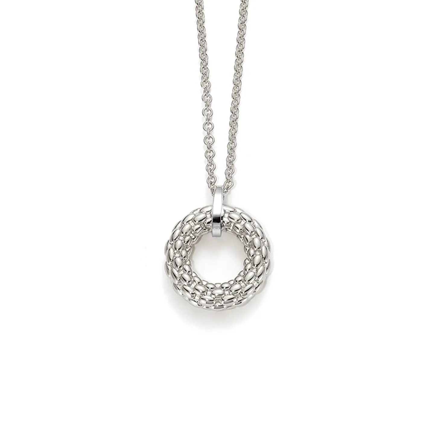 Fope Lovely Daisy 18ct White Gold Necklace