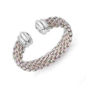 Fope Silverfope Naos Sterling Silver 0.16ct Diamond Bangle