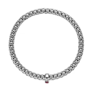Fope Vendome 18ct White Gold Ruby Diamond Bracelet