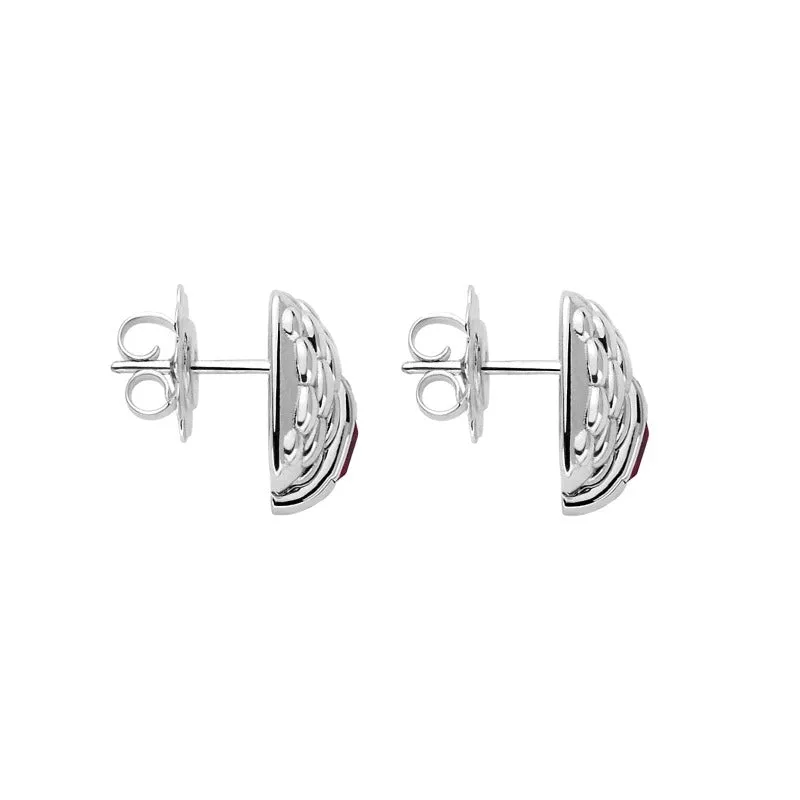 Fope Vendome 18ct White Gold Ruby Stud Earrings