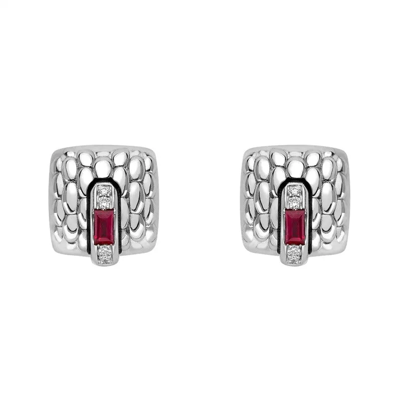 Fope Vendome 18ct White Gold Ruby Stud Earrings