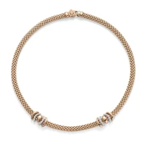 Fope Virginia 18ct Rose Gold 0.44ct Diamond Necklace