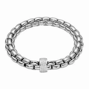 Fope Eka 18ct White Gold 0.63ct Diamond Bracelet