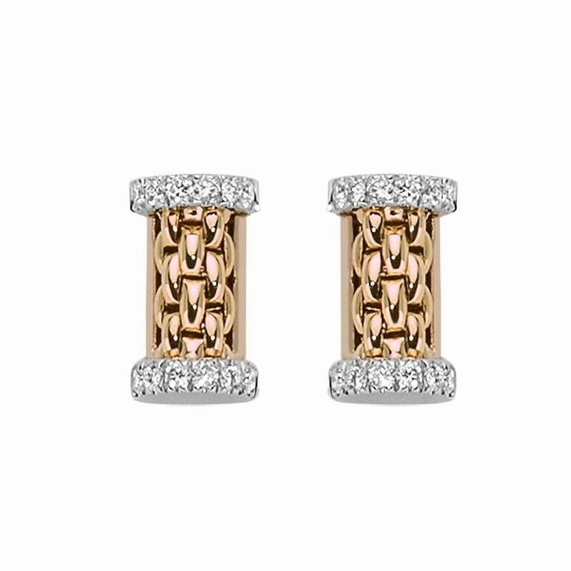 Fope Essentials 18ct Rose Gold Diamond Stud Earrings
