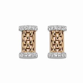 Fope Essentials 18ct Rose Gold Diamond Stud Earrings