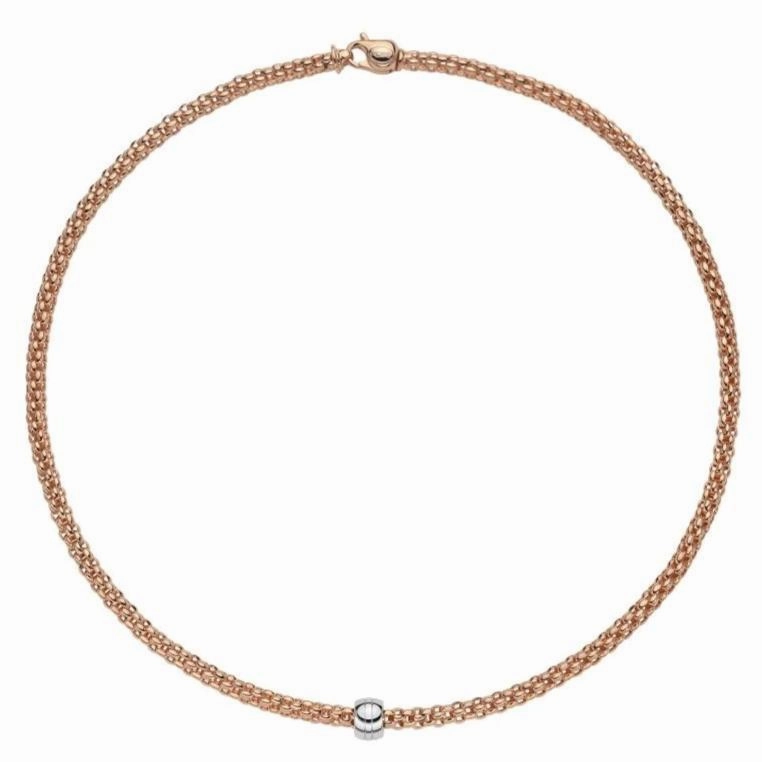 Fope Flex'it Solo 18ct Rose Gold Necklace