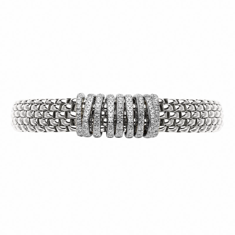 Fope Panorama 18ct White Gold 0.68ct Diamond Rondelle Bracelet
