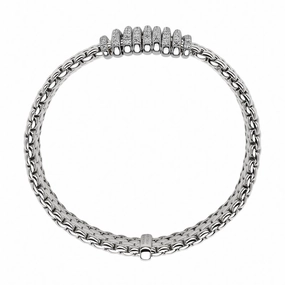 Fope Panorama 18ct White Gold 0.68ct Diamond Rondelle Bracelet