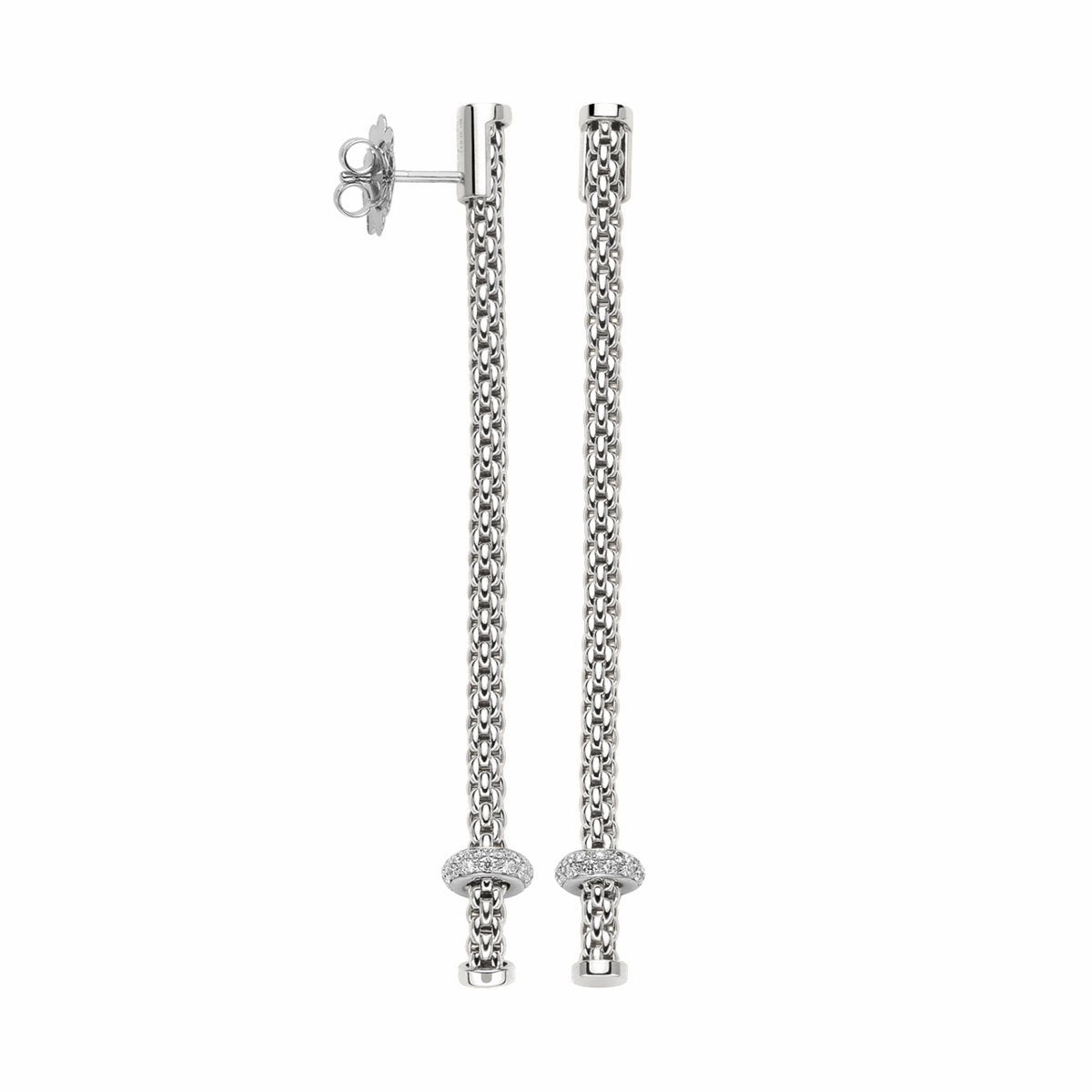 Fope Prima 18ct White Gold 0.36ct Diamond Drop Earrings