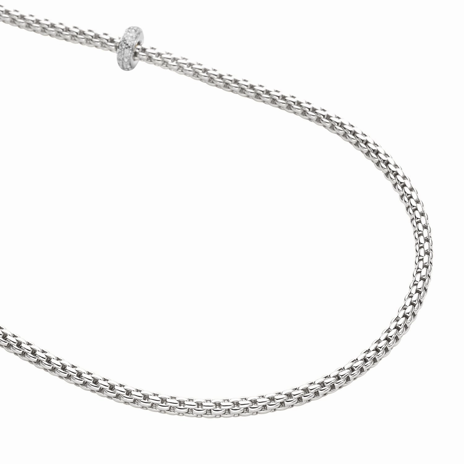 Fope Prima 18ct White Gold 0.72ct Diamond Long Necklace