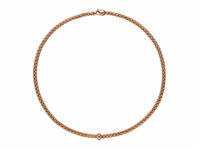 Fope Solo 18ct Rose Gold 0.01ct Diamond 43cm Necklace