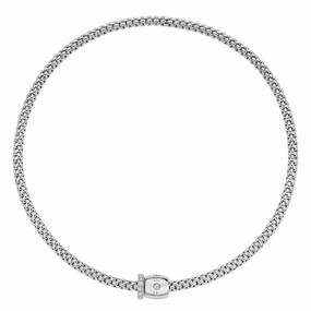 Fope Solo 18ct White Gold 0.47ct Diamond 43cm Necklace