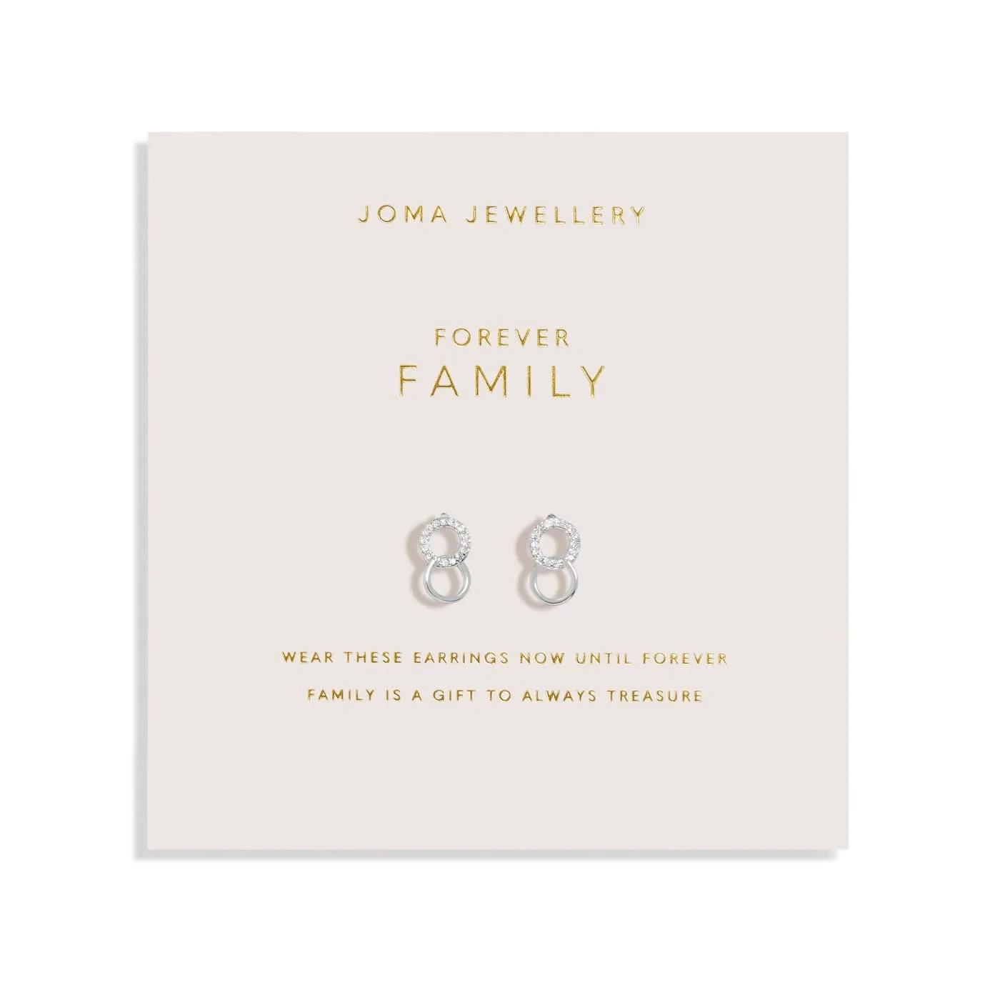 Forever Yours Forever Family Silver Plated Earrings 7508