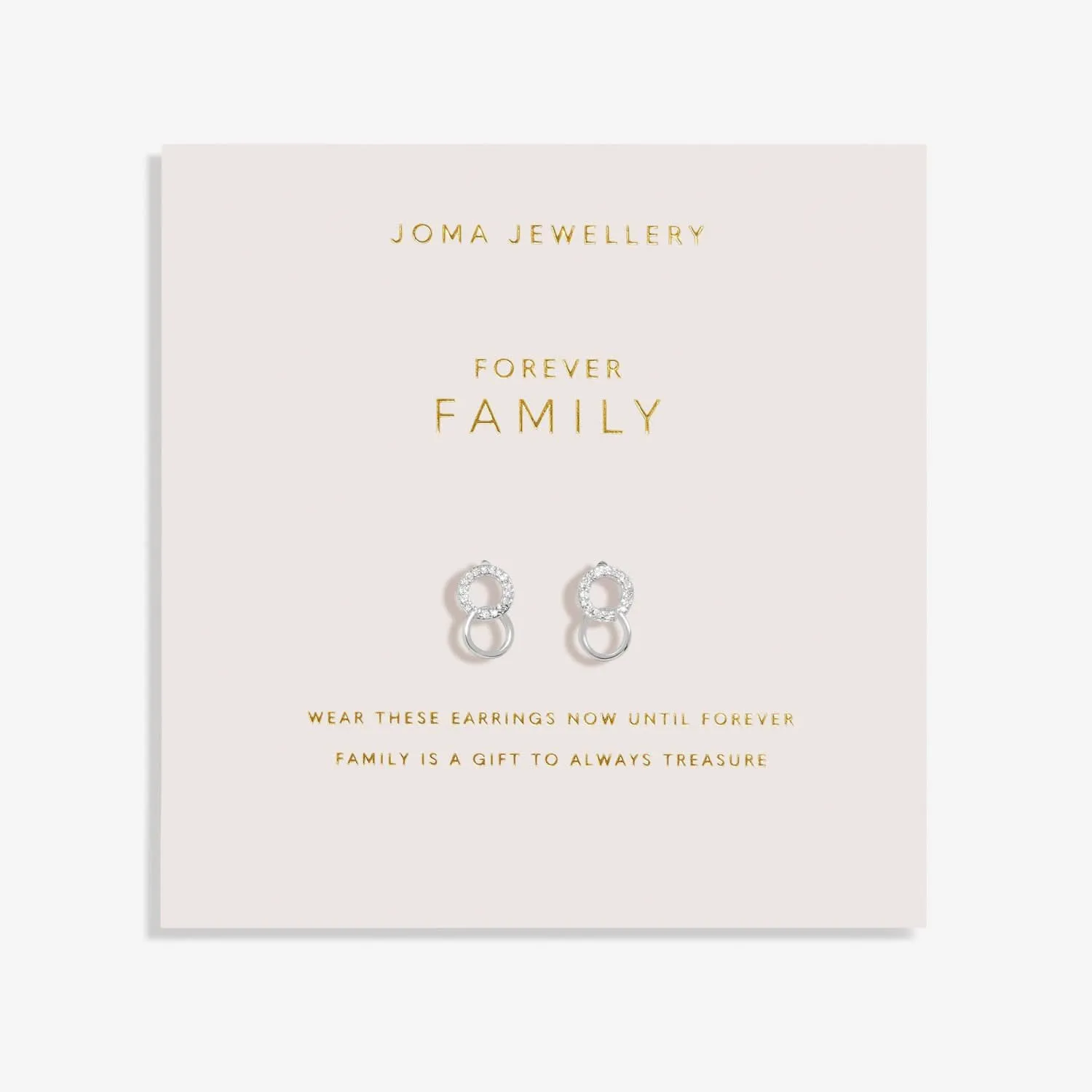 Forever Yours Forever Family Silver Plated Earrings 7508