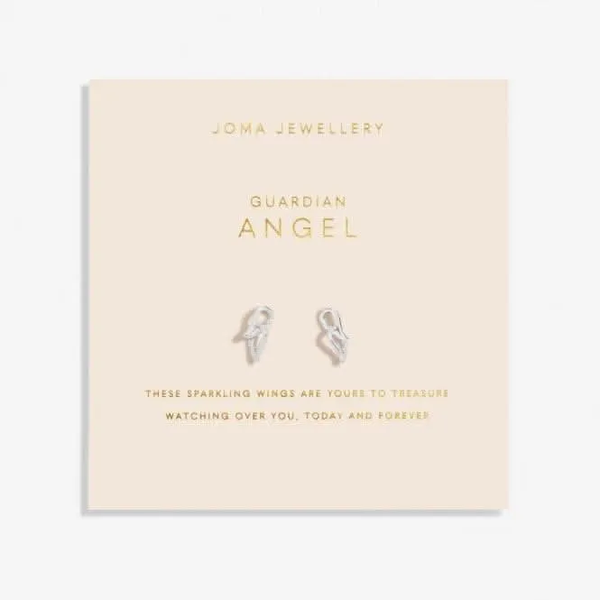 Forever Yours Guardian Angel Silver Plated Earrings 6769