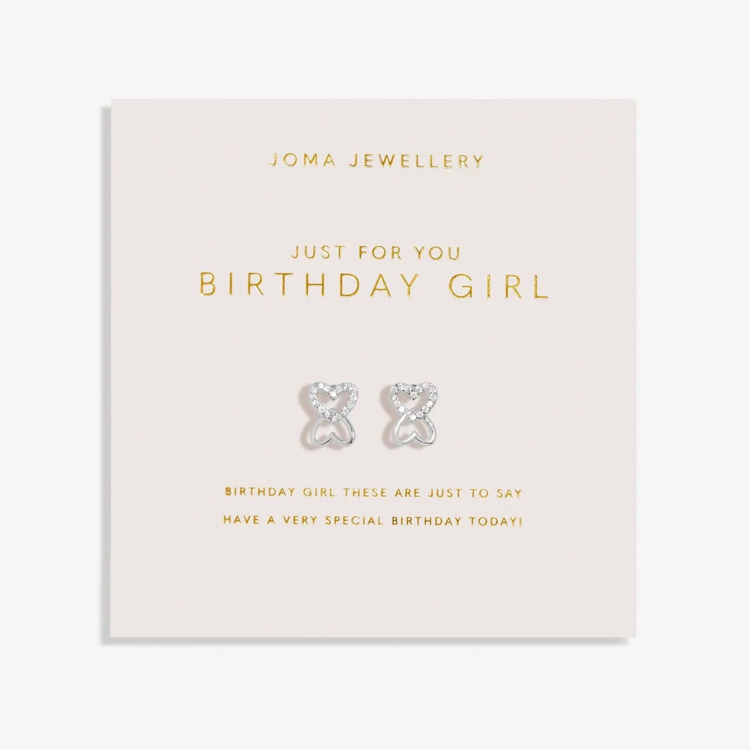 Forever Yours Just For You Birthday Girl Silver Plated Earrings 7505