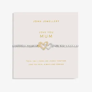 Forever Yours Love You Mum Silver Gold Plated Bracelet 7477