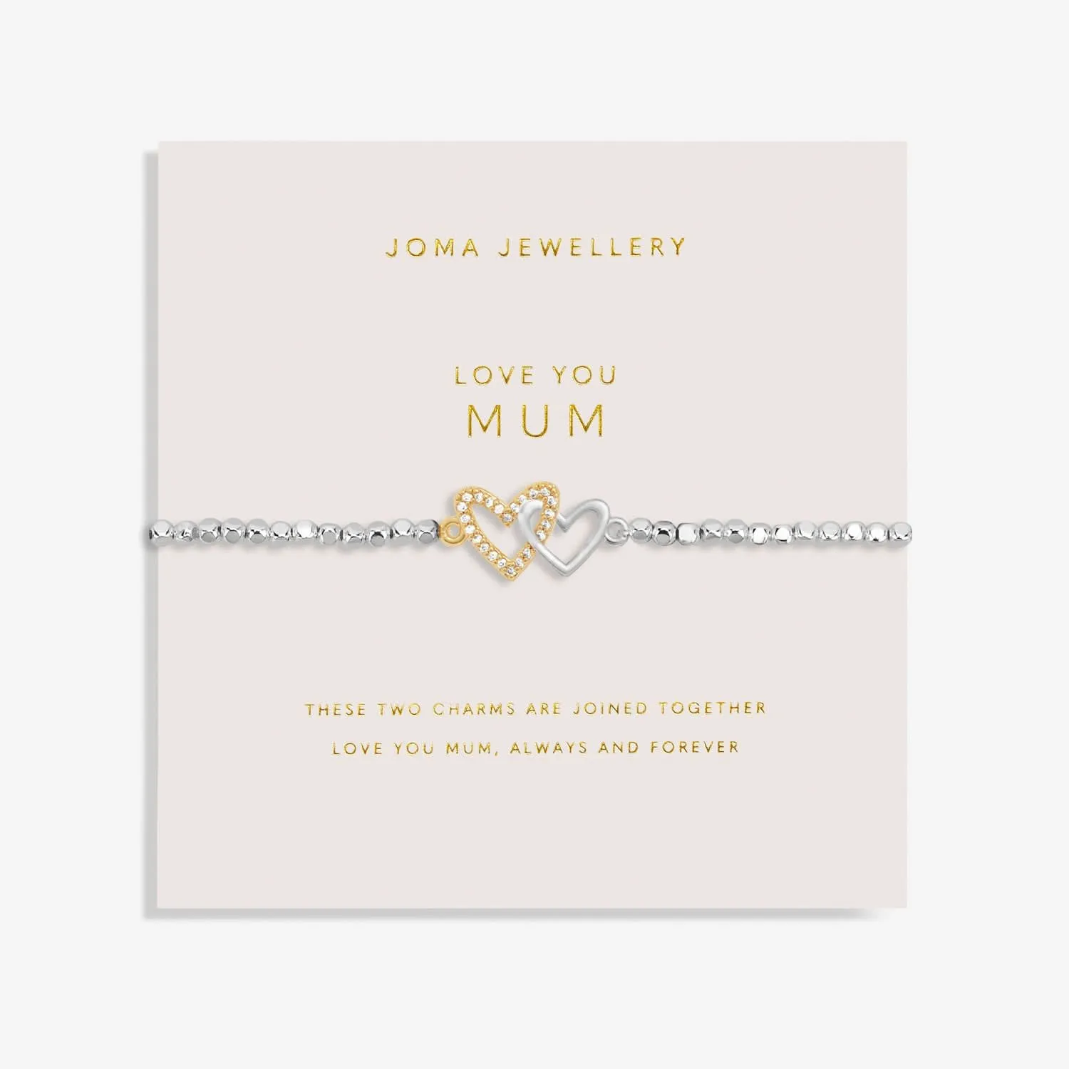 Forever Yours Love You Mum Silver Gold Plated Bracelet 7477
