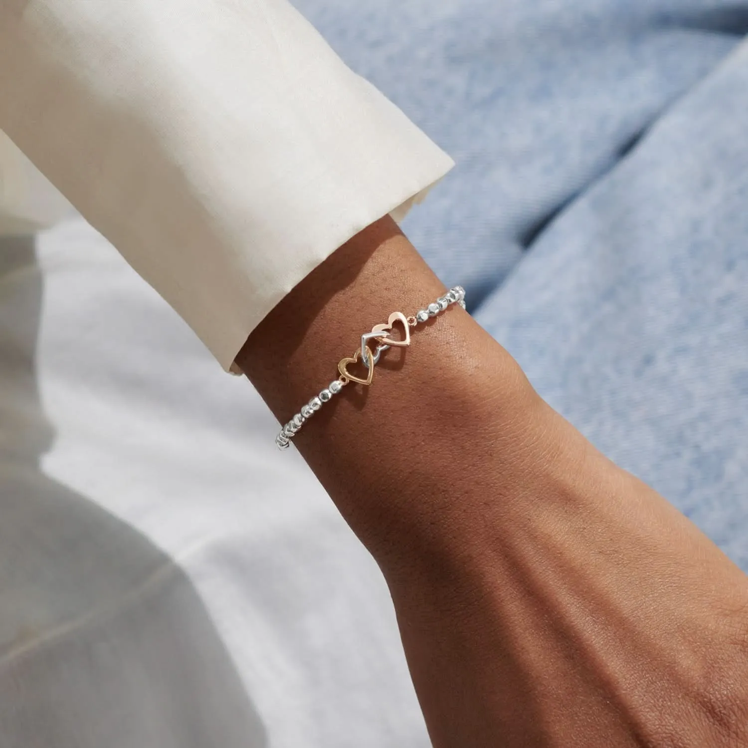 Forever Yours Thankful Grateful Blessed Silver Bracelet 8288