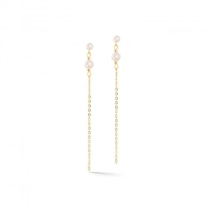 Freshwater Pearl Green Gold Ear Studs 1128/21-0516