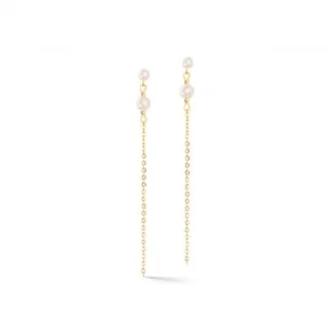 Freshwater Pearl Green Gold Ear Studs 1128/21-0516
