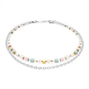 Freshwater Pearl Multicolour Pastell Romantic Necklace 1125/10-1558