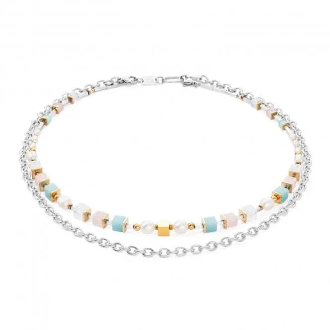 Freshwater Pearl Multicolour Pastell Romantic Necklace 1125/10-1558