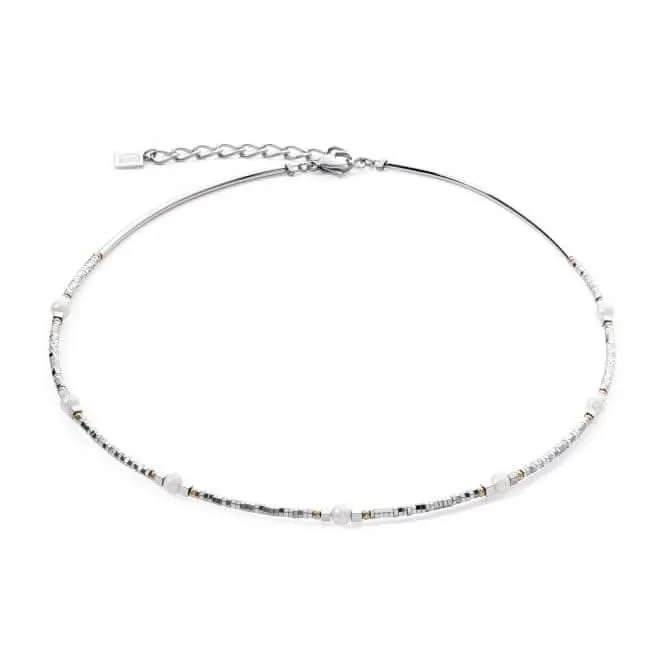 Freshwater Pearl White Silver Necklace 1127/10-1417