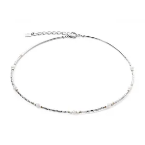 Freshwater Pearl White Silver Necklace 1127/10-1417