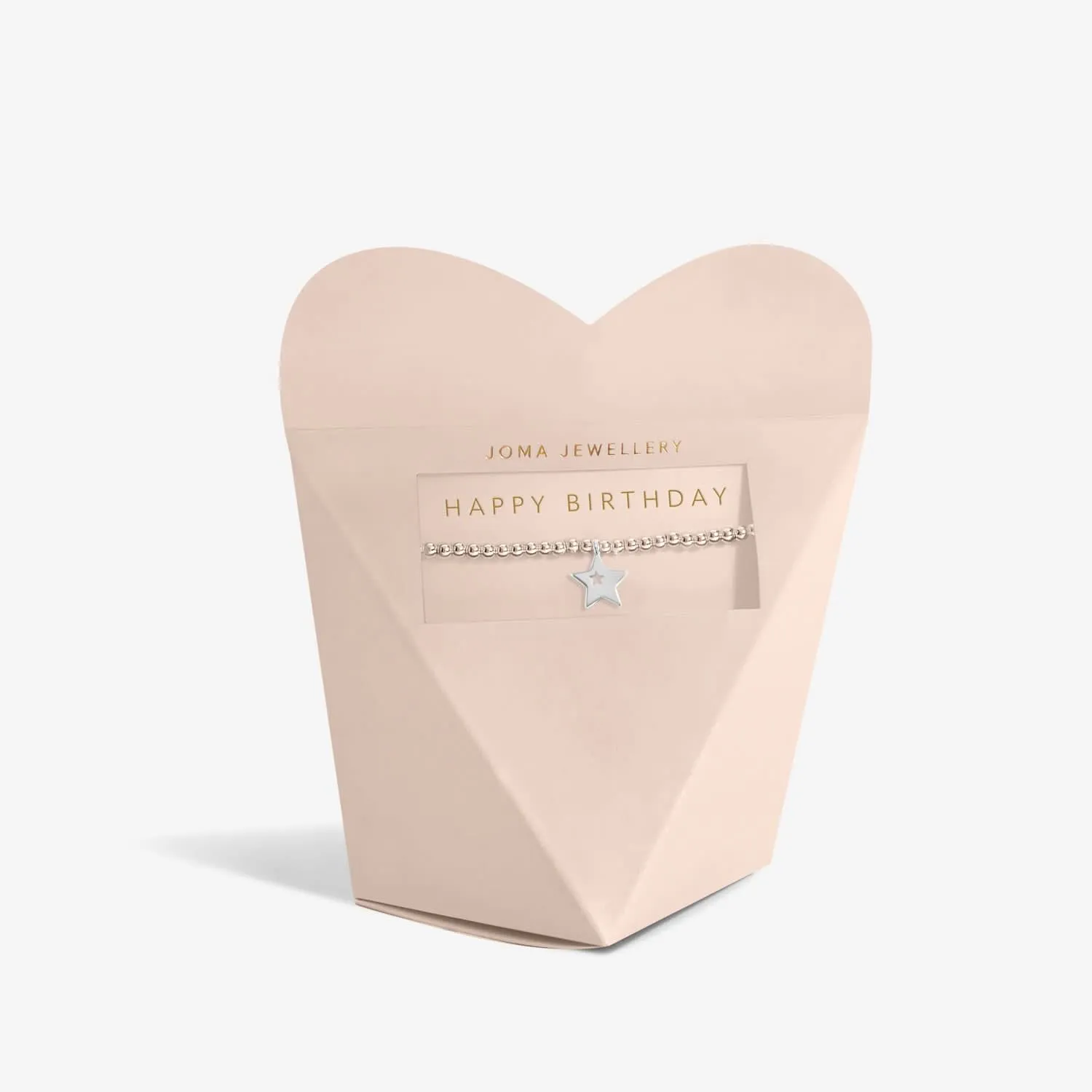 From The Heart Gift Box Happy Birthday Silver Plated Bracelet 7678