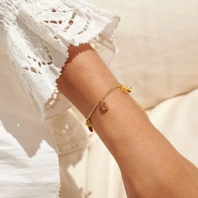 Gem Glow Multi Gem Gold Plated 19cm Adjustable Bracelet 7179
