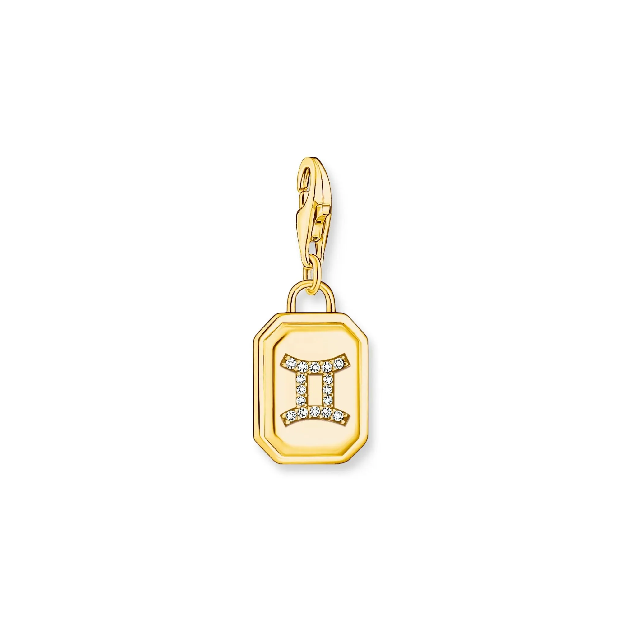 Gemini Zodiac sign gold charm Pendant