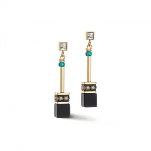 GeoCUBE Iconic Nature Black Multicolour Chain Earrings 3035/21-1315