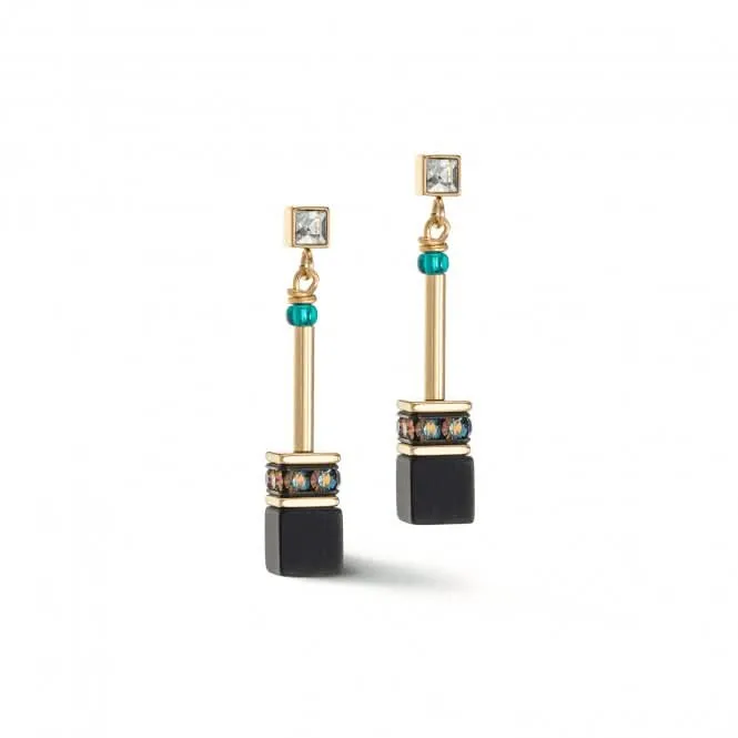 GeoCUBE Iconic Nature Black Multicolour Chain Earrings 3035/21-1315