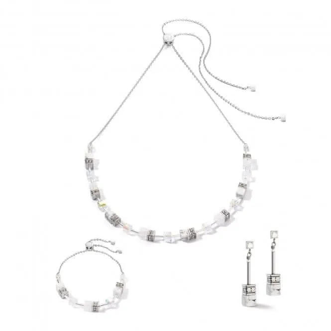 GeoCUBE Iconic Nature White Chain Necklace 3035/10-1400