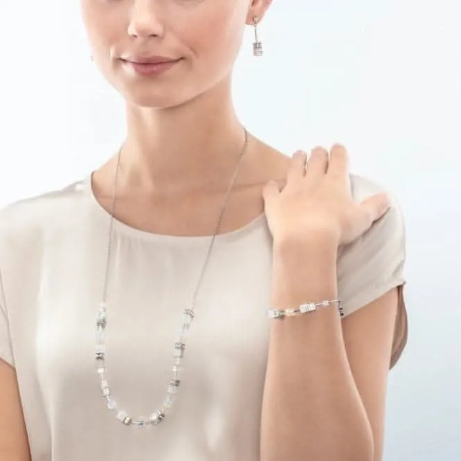 GeoCUBE Iconic Nature White Chain Necklace 3035/10-1400