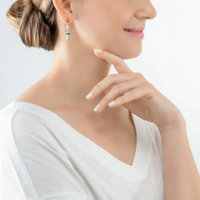 GeoCUBE Iconic Precious Green-Turquoise Earrings 4905/21-0506