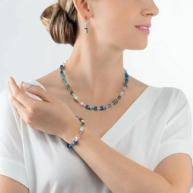 GeoCUBE Iconic Precious Green-Turquoise Necklace 4905/10-0506