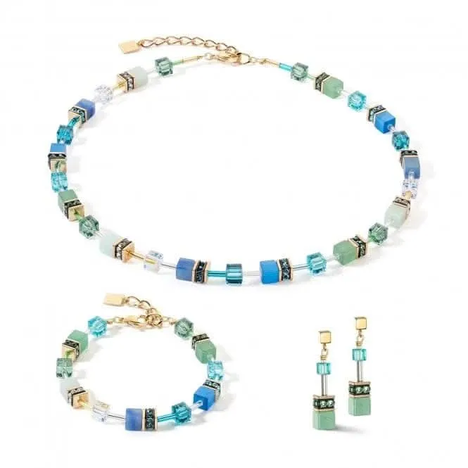 GeoCUBE Iconic Precious Green-Turquoise Necklace 4905/10-0506