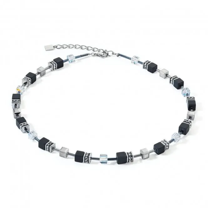 GeoCUBE Iconic Precious Onyx Black-Crystal Necklace 4018/10-1318