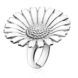 Georg Jensen Daisy Sterling Silver Enamel Ring D