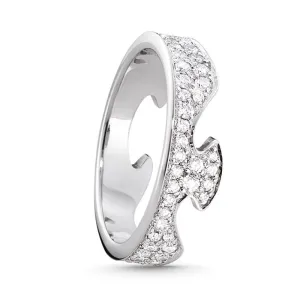 Georg Jensen Fusion 18ct White Gold Diamond End Ring