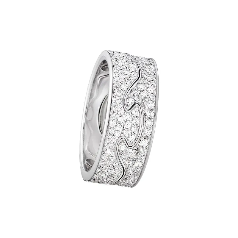 Georg Jensen Fusion 18ct White Gold Diamond Two Piece Ring