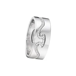 Georg Jensen Fusion 18ct White Gold Diamond Two Piece Ring