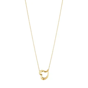 Georg Jensen Hearts of Georg Jensen Love Leaf 18ct Yellow Gold Necklace