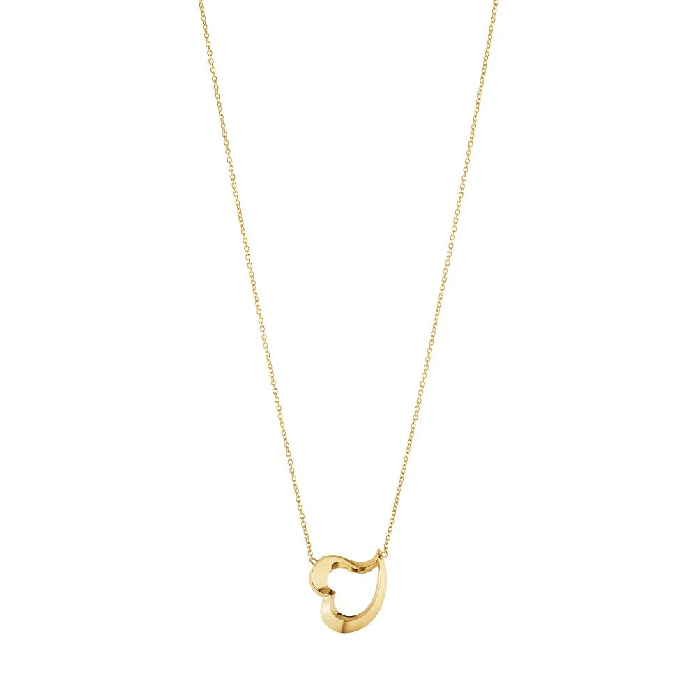 Georg Jensen Hearts of Georg Jensen Love Leaf 18ct Yellow Gold Necklace