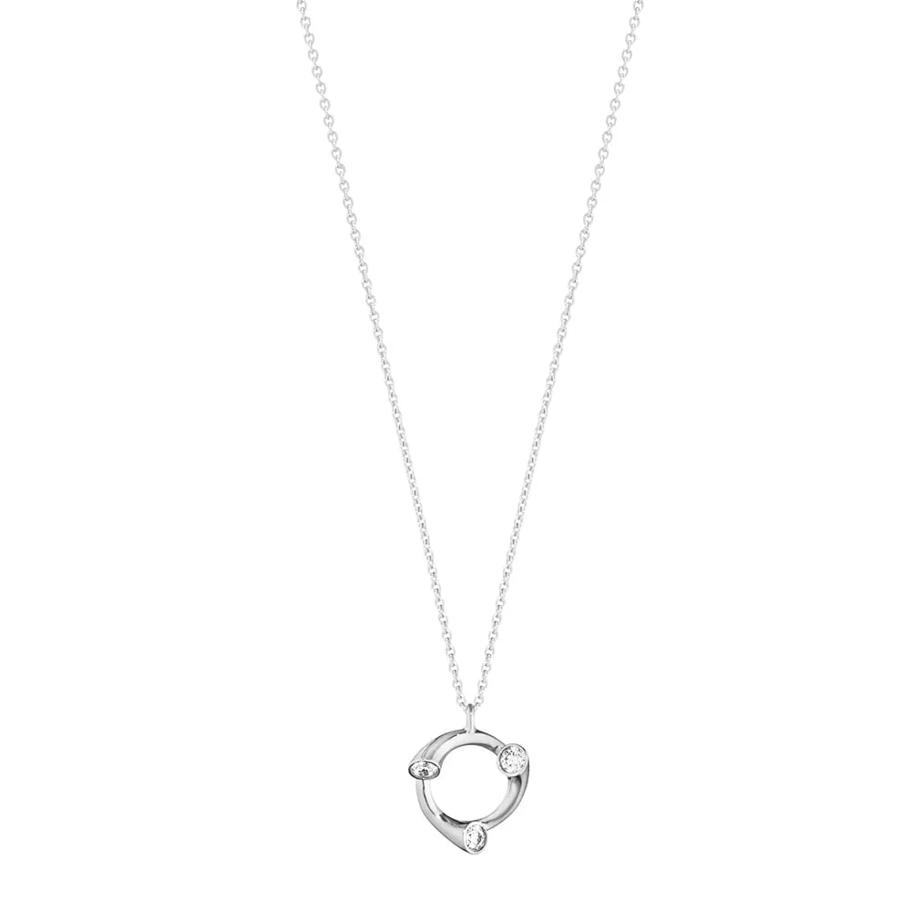 Georg Jensen Magic 18ct White Gold Diamond Round Necklace