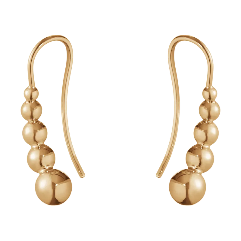 Georg Jensen Moonlight Grapes 18ct Rose Gold Hook Earrings